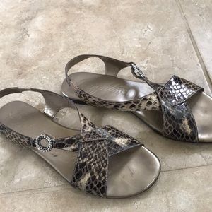 Brighton snake skin sandals